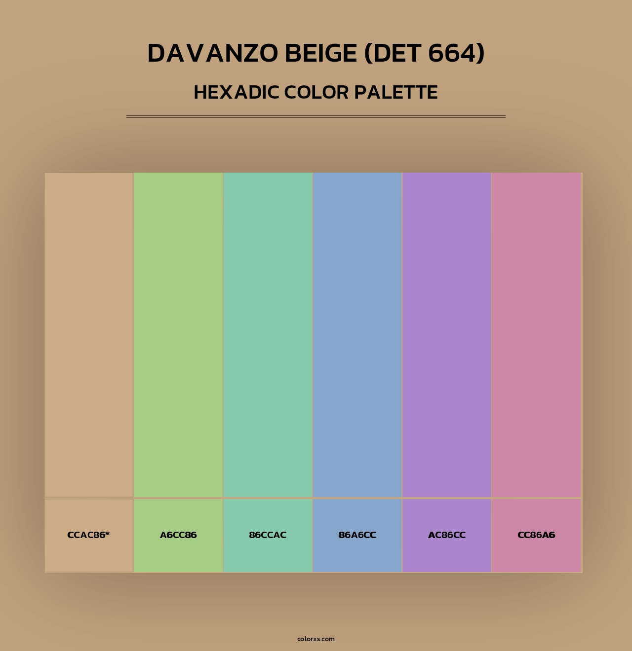 DaVanzo Beige (DET 664) - Hexadic Color Palette