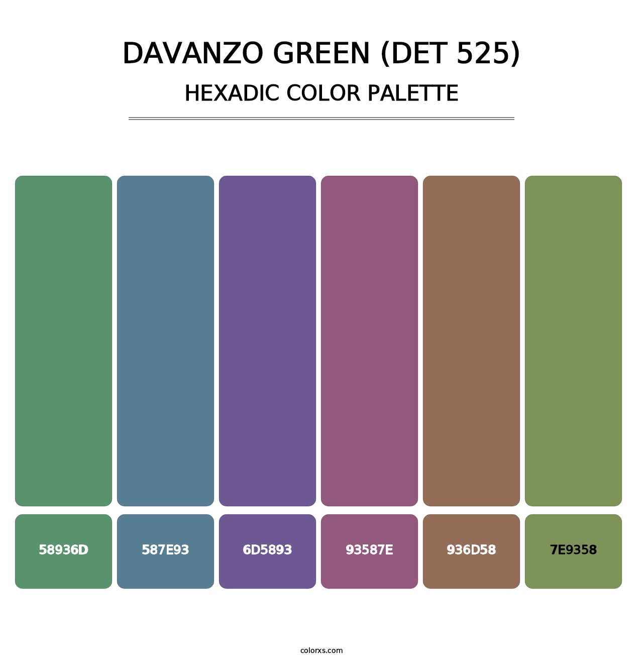 DaVanzo Green (DET 525) - Hexadic Color Palette