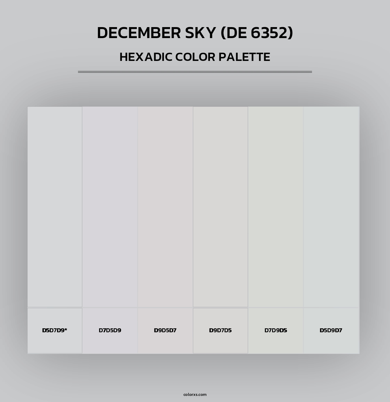 December Sky (DE 6352) - Hexadic Color Palette