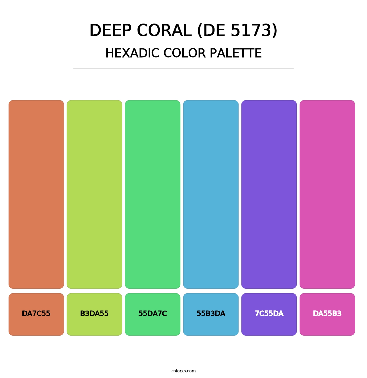 Deep Coral (DE 5173) - Hexadic Color Palette
