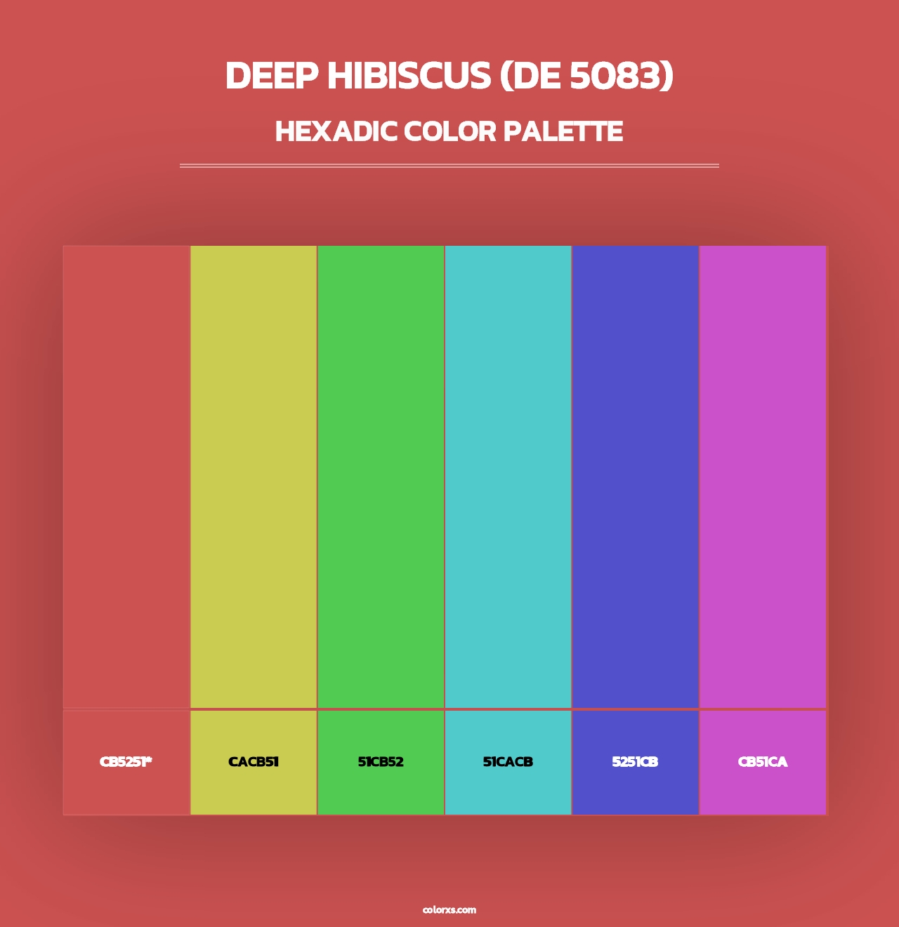 Deep Hibiscus (DE 5083) - Hexadic Color Palette