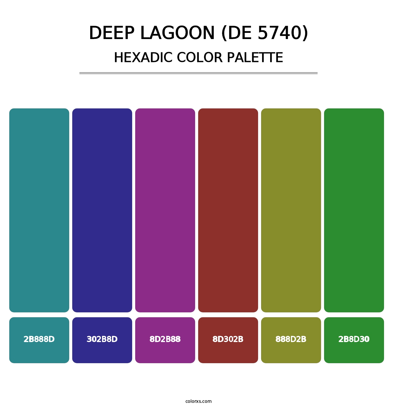 Deep Lagoon (DE 5740) - Hexadic Color Palette
