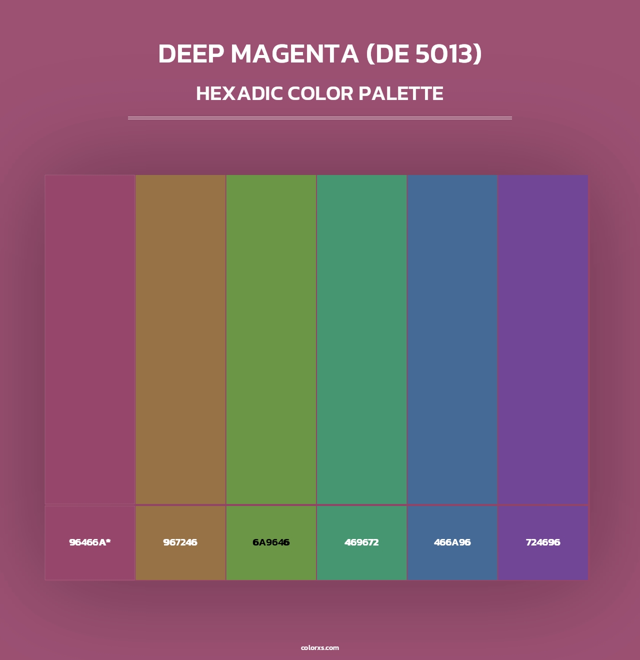 Deep Magenta (DE 5013) - Hexadic Color Palette