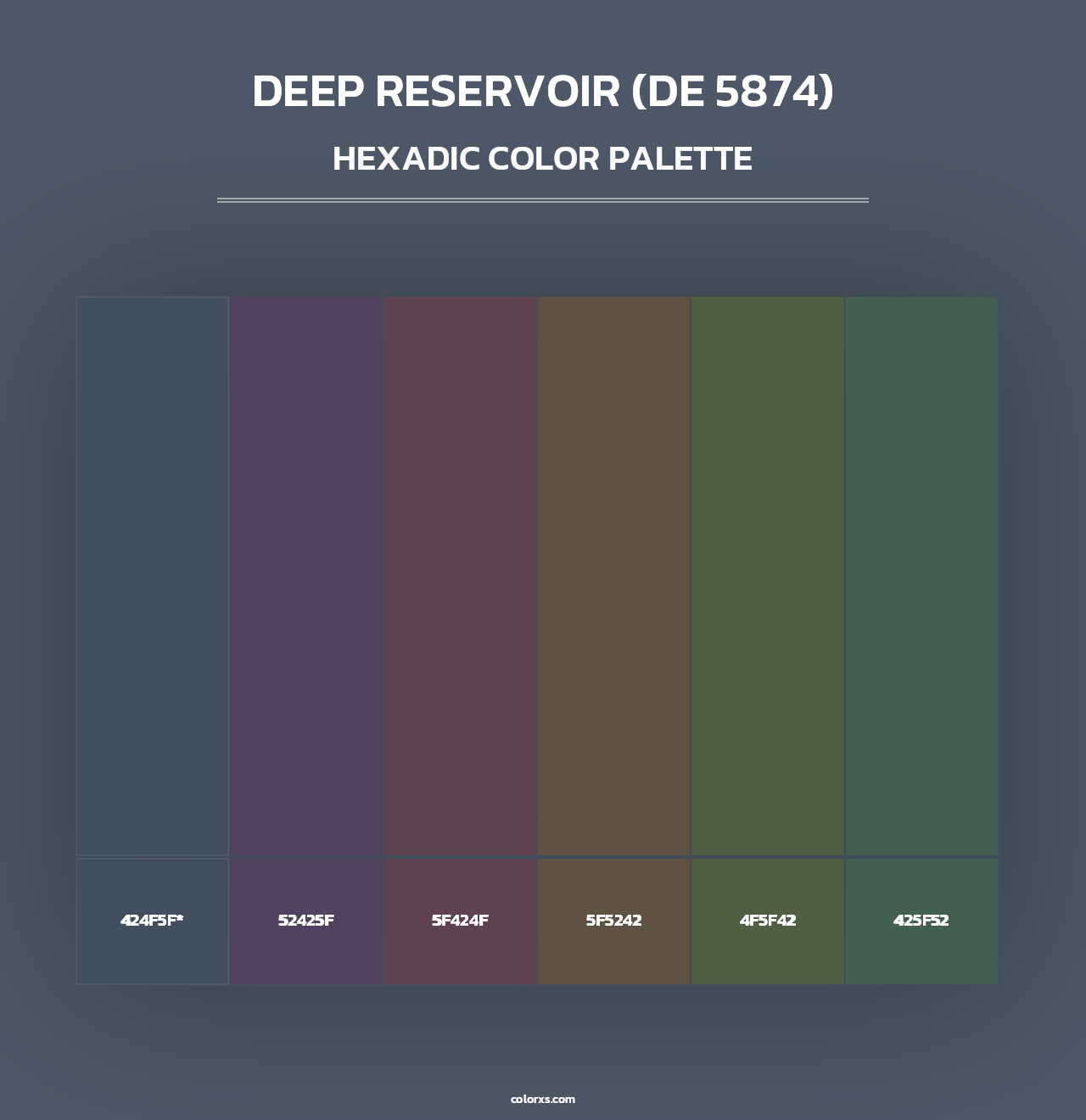 Deep Reservoir (DE 5874) - Hexadic Color Palette
