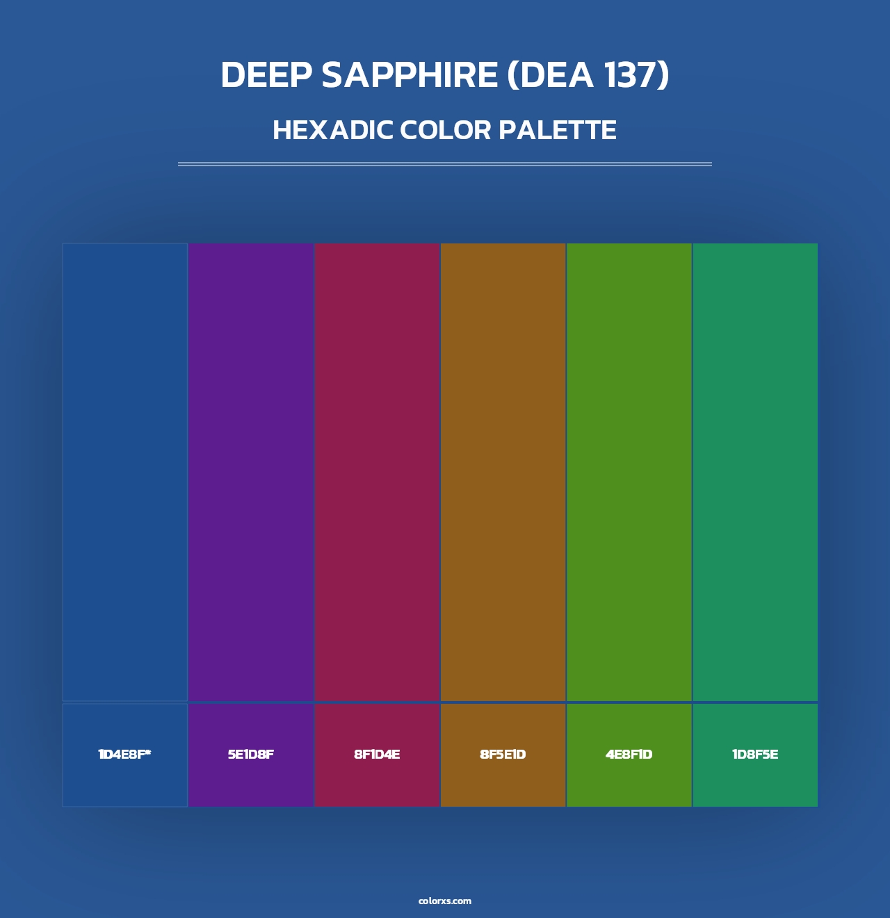 Deep Sapphire (DEA 137) - Hexadic Color Palette