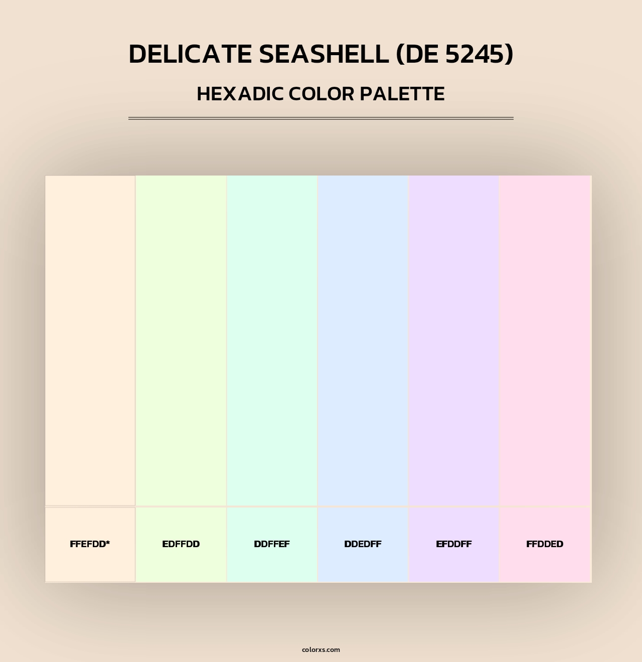 Delicate Seashell (DE 5245) - Hexadic Color Palette