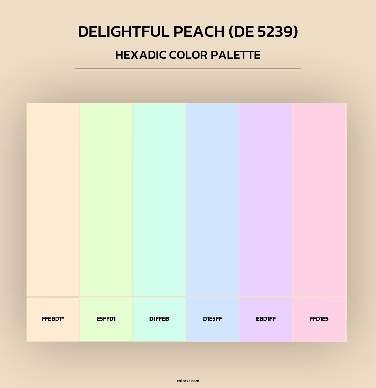 Delightful Peach (DE 5239) - Hexadic Color Palette
