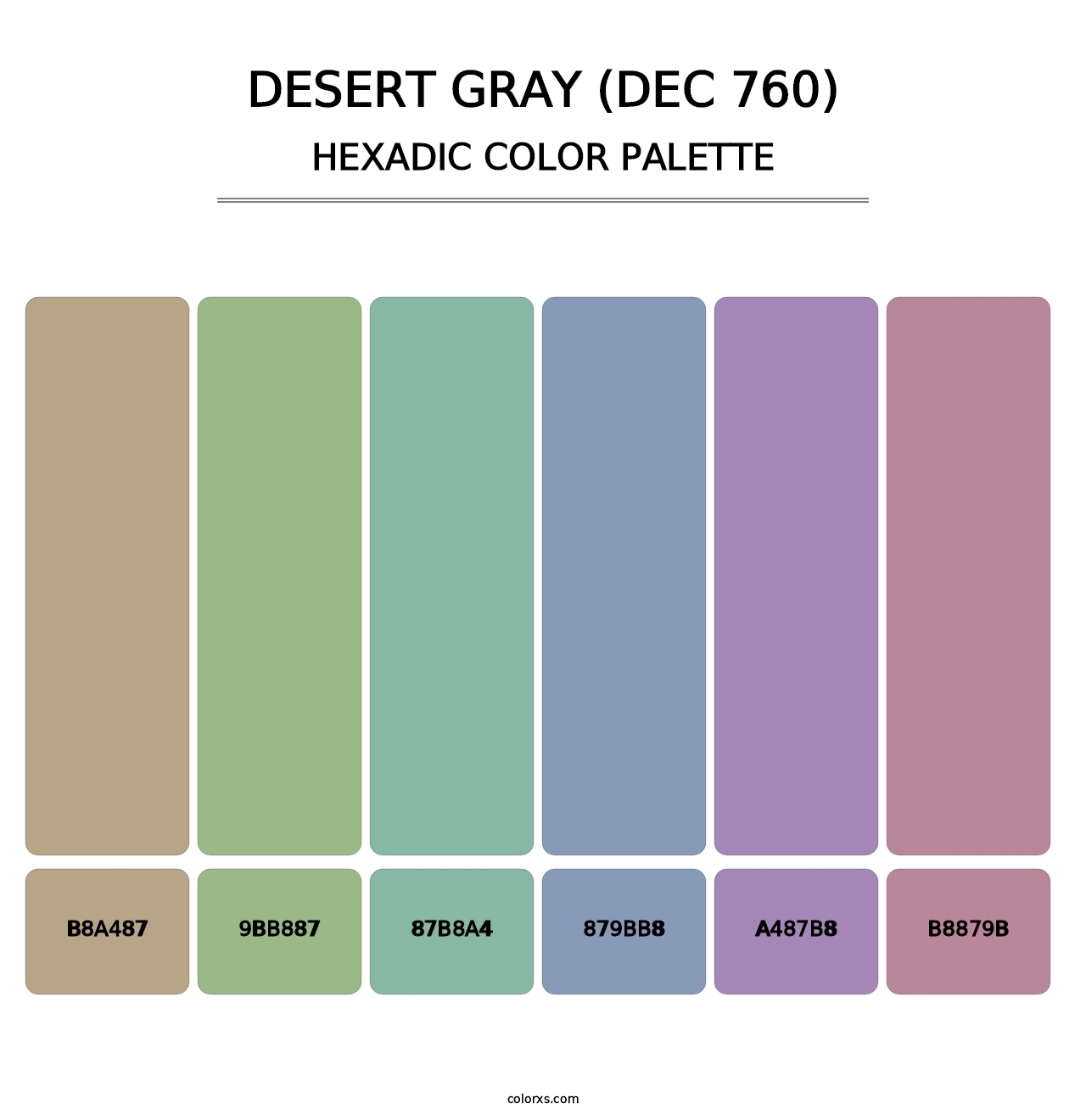 Desert Gray (DEC 760) - Hexadic Color Palette