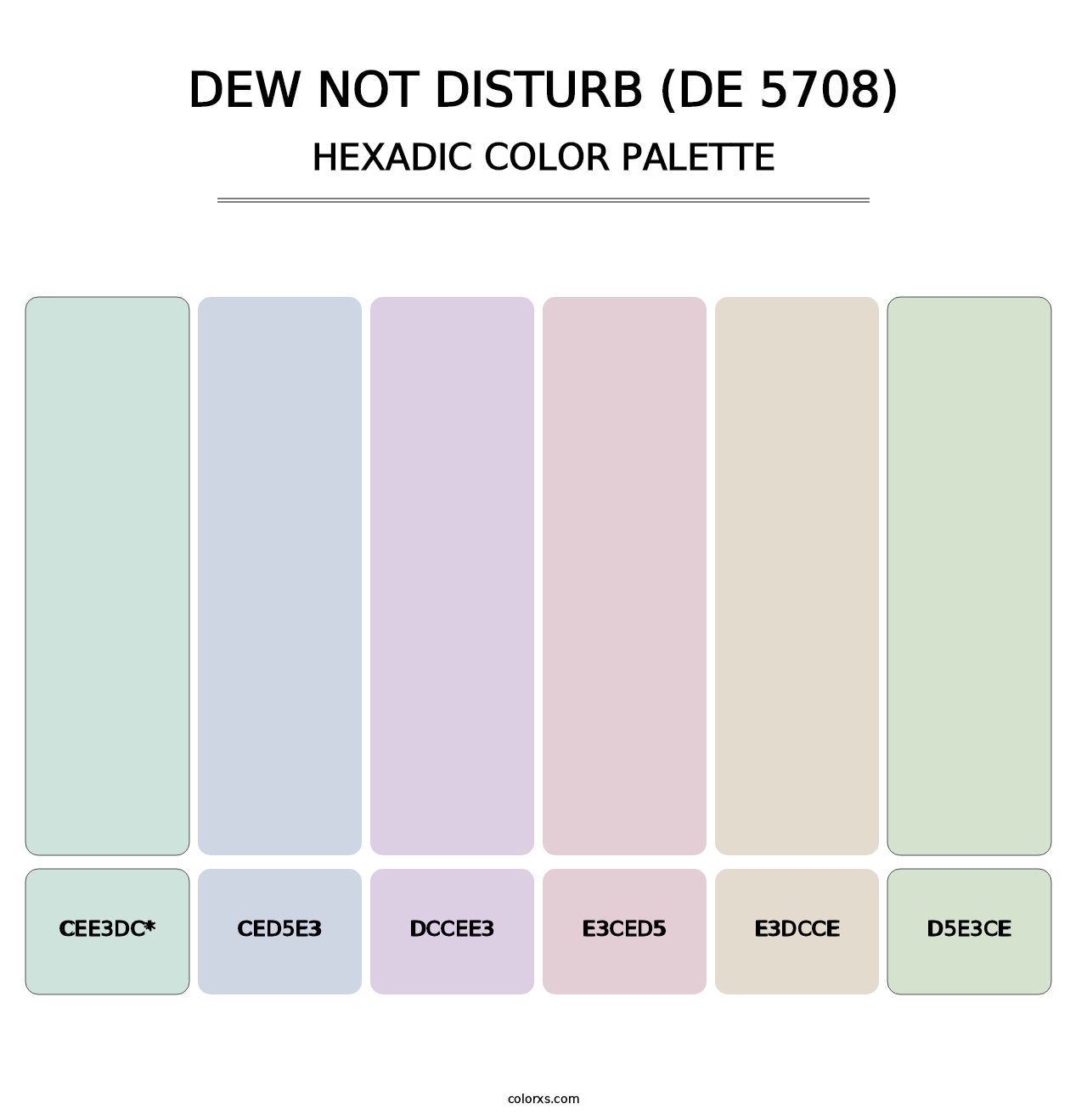 Dew Not Disturb (DE 5708) - Hexadic Color Palette