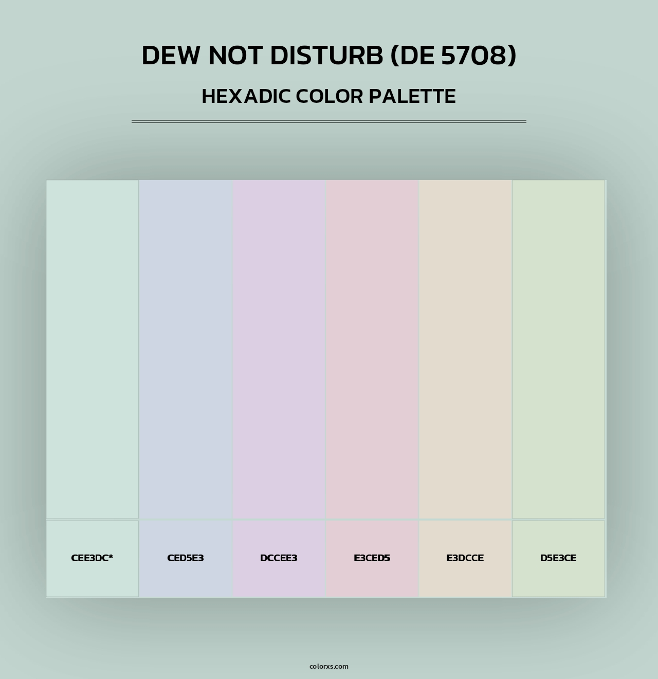 Dew Not Disturb (DE 5708) - Hexadic Color Palette