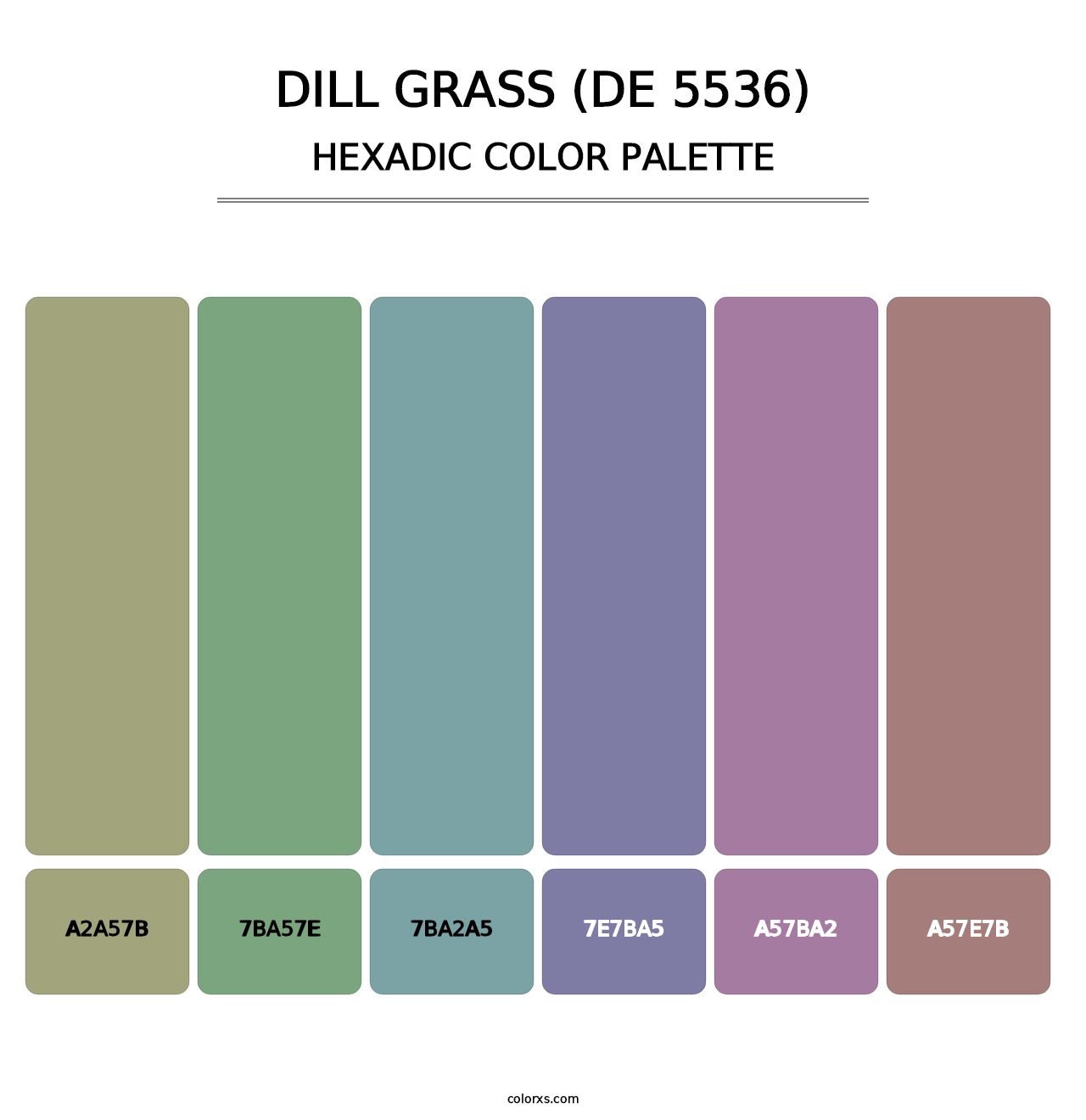 Dill Grass (DE 5536) - Hexadic Color Palette