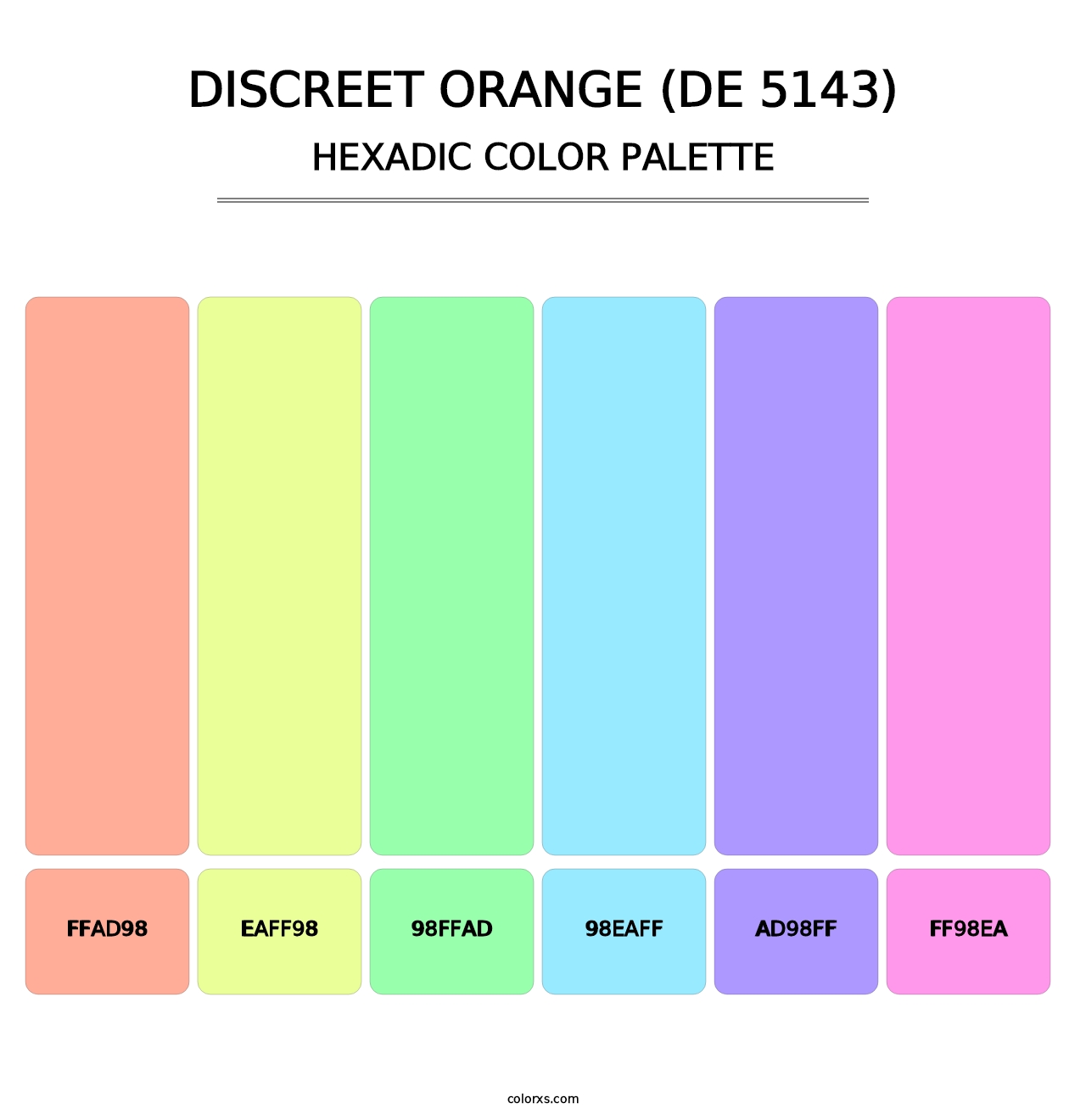 Discreet Orange (DE 5143) - Hexadic Color Palette