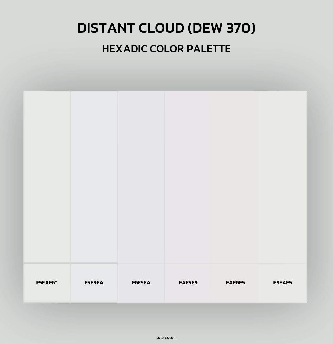 Distant Cloud (DEW 370) - Hexadic Color Palette