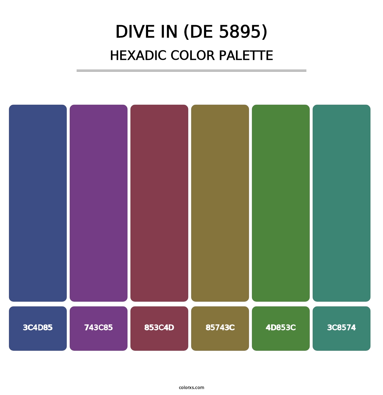 Dive In (DE 5895) - Hexadic Color Palette
