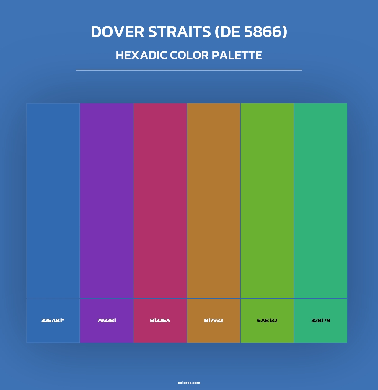 Dover Straits (DE 5866) - Hexadic Color Palette