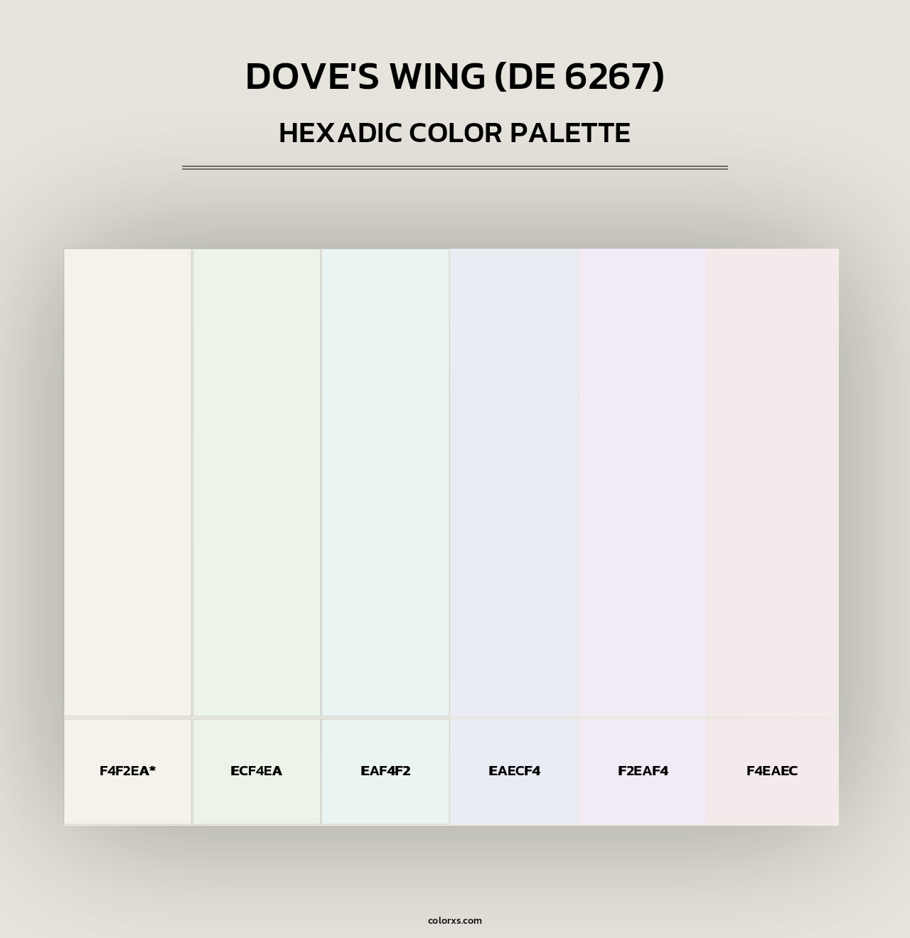Dove's Wing (DE 6267) - Hexadic Color Palette