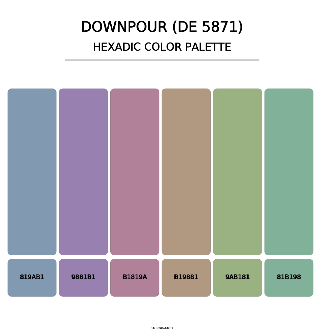 Downpour (DE 5871) - Hexadic Color Palette