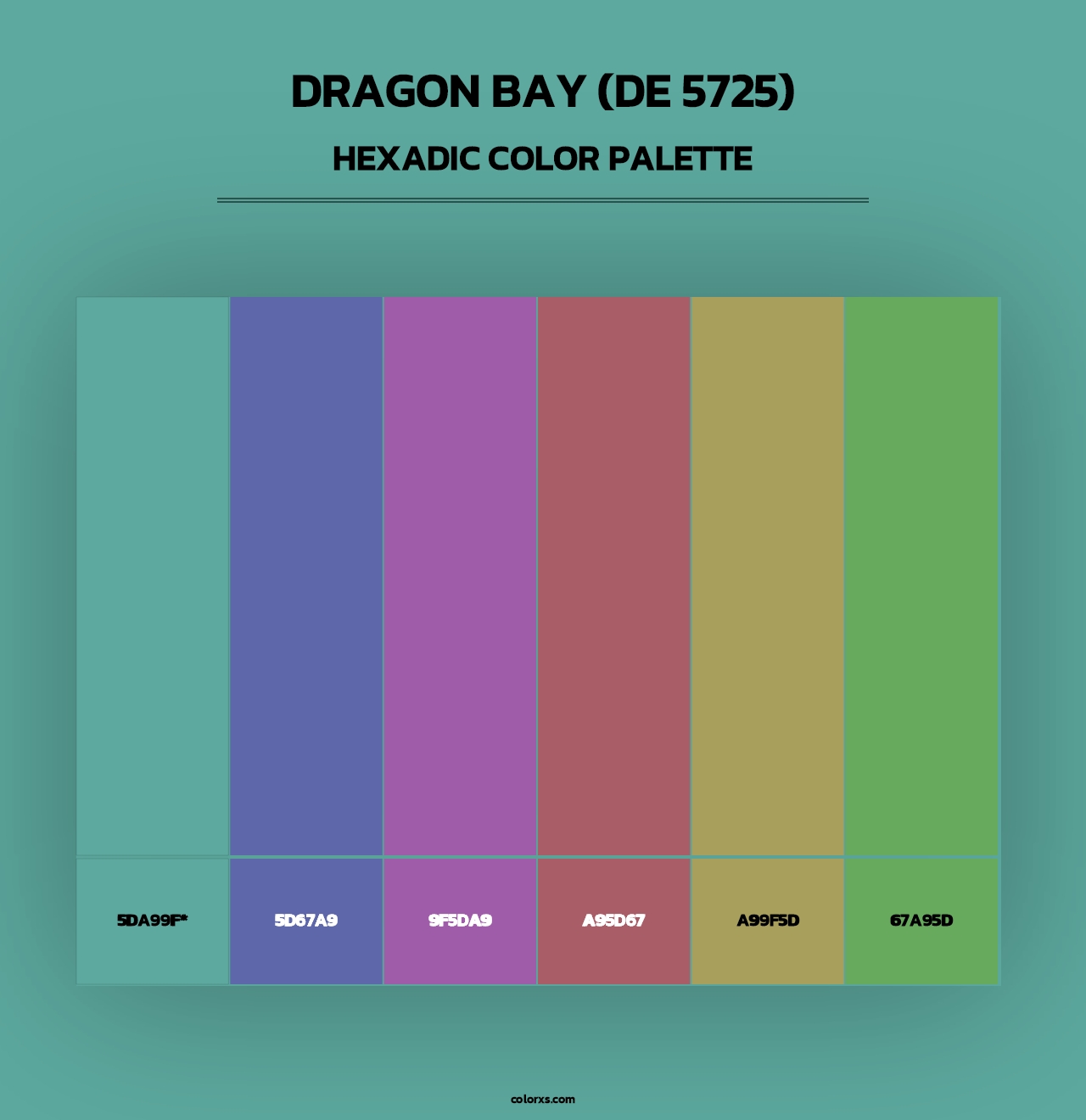Dragon Bay (DE 5725) - Hexadic Color Palette