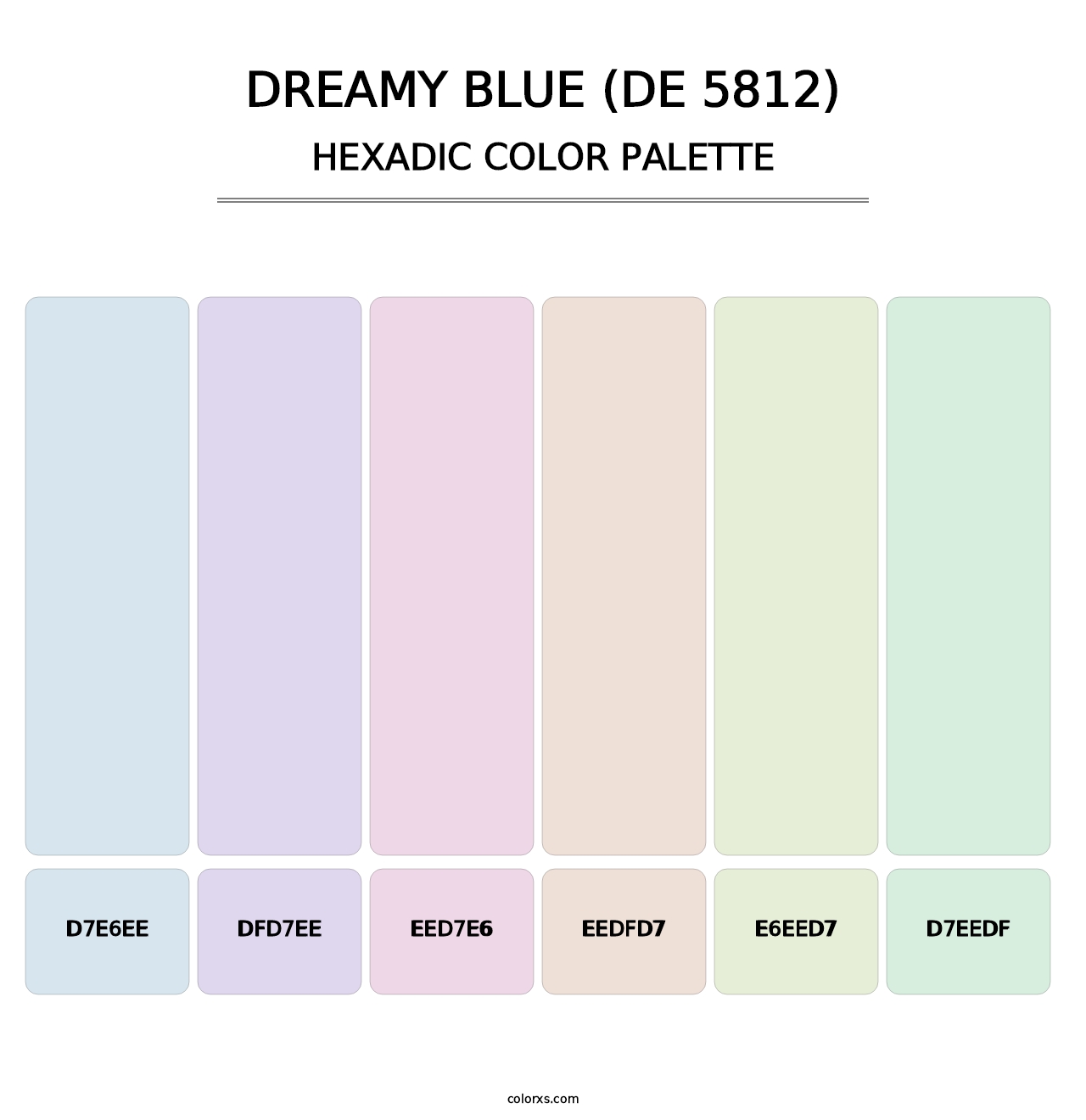 Dreamy Blue (DE 5812) - Hexadic Color Palette