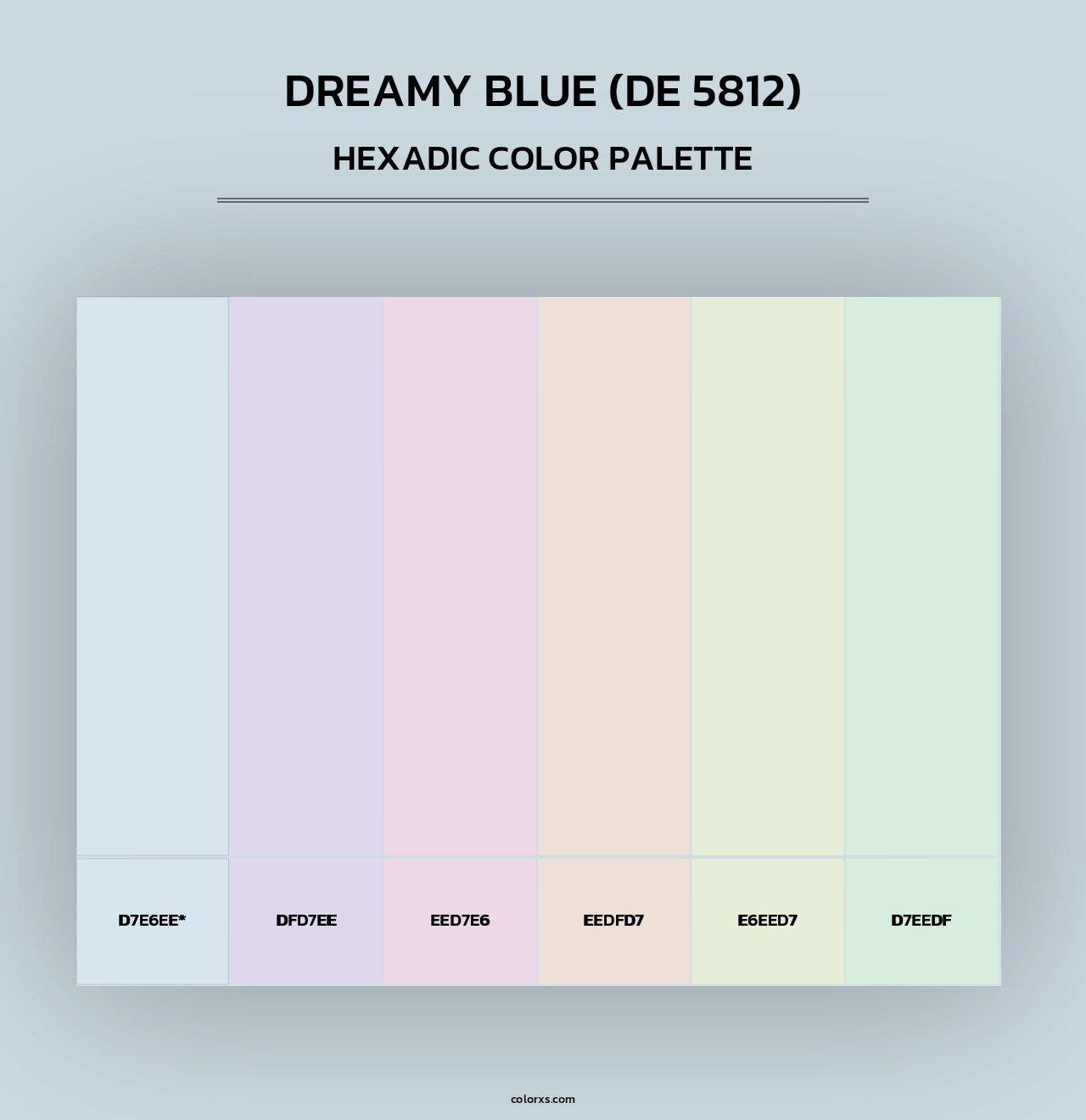 Dreamy Blue (DE 5812) - Hexadic Color Palette