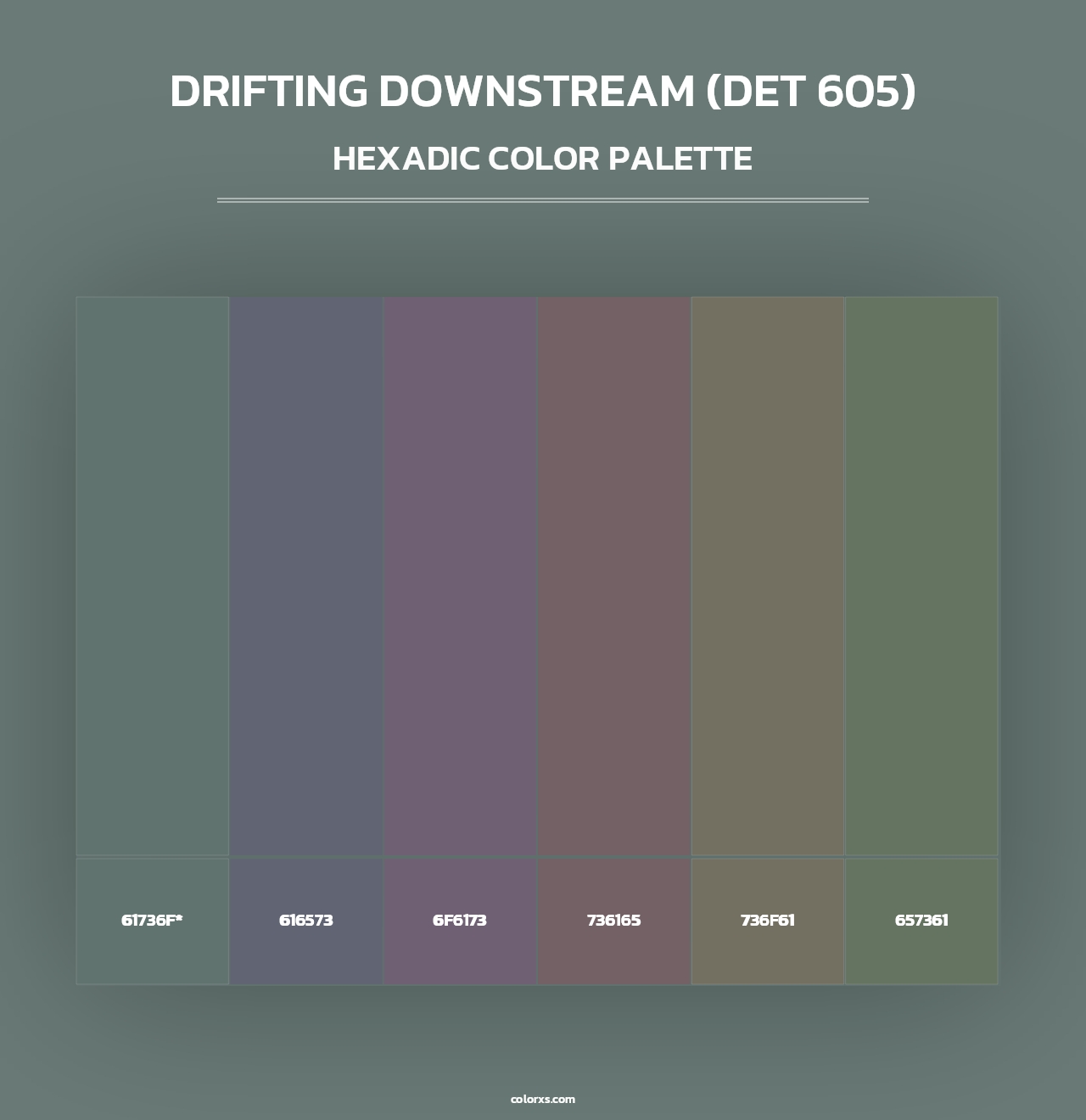 Drifting Downstream (DET 605) - Hexadic Color Palette