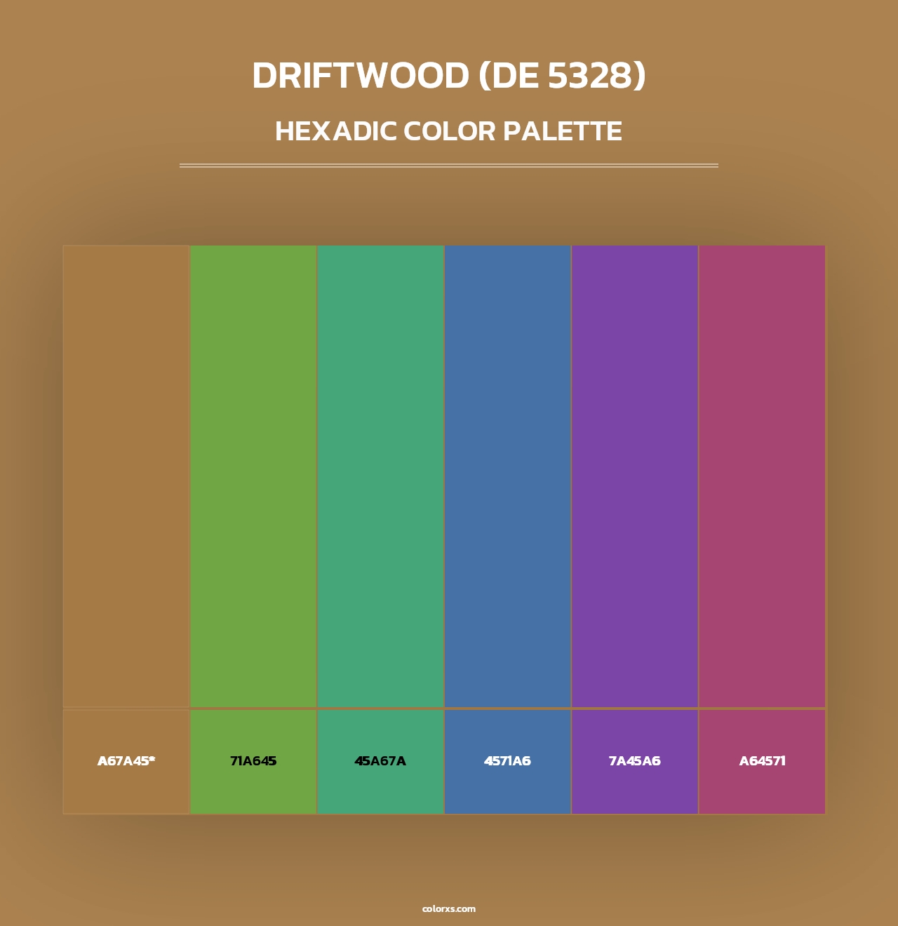 Driftwood (DE 5328) - Hexadic Color Palette