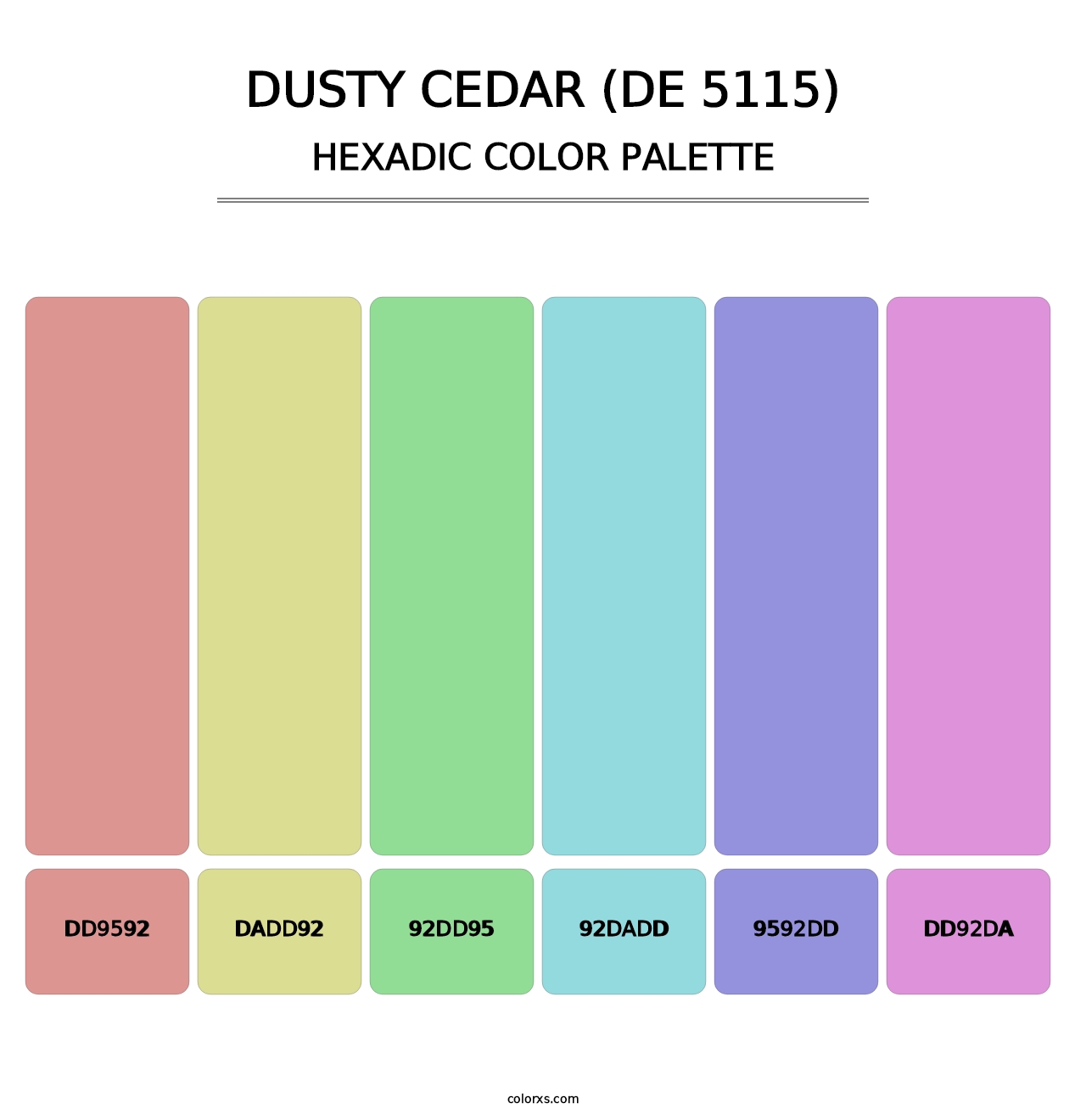 Dusty Cedar (DE 5115) - Hexadic Color Palette