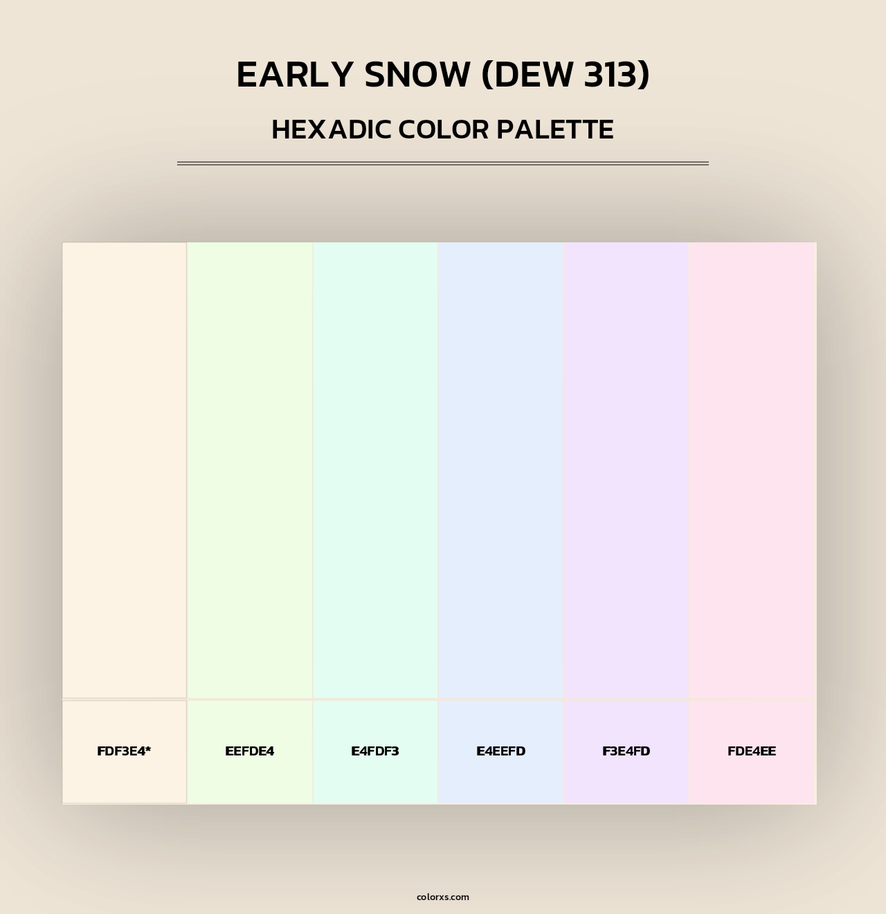 Early Snow (DEW 313) - Hexadic Color Palette