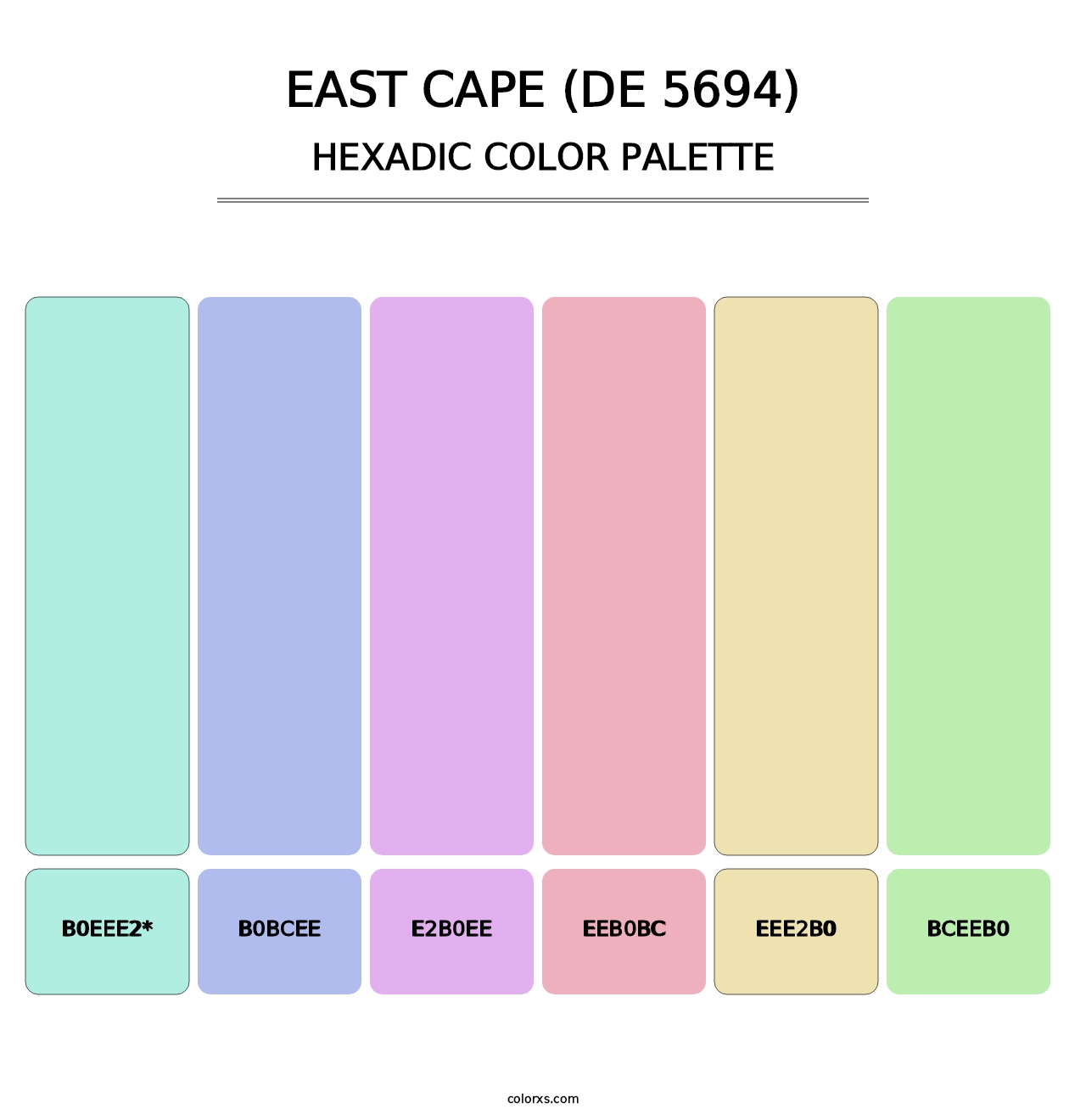 East Cape (DE 5694) - Hexadic Color Palette