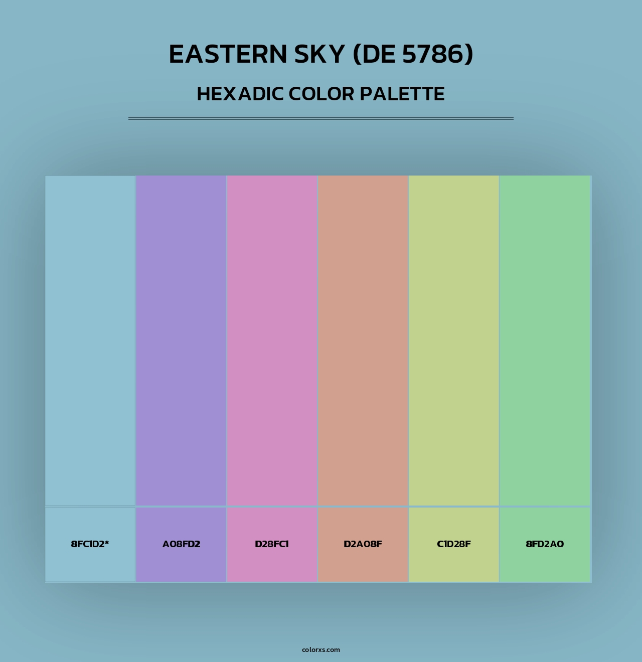 Eastern Sky (DE 5786) - Hexadic Color Palette