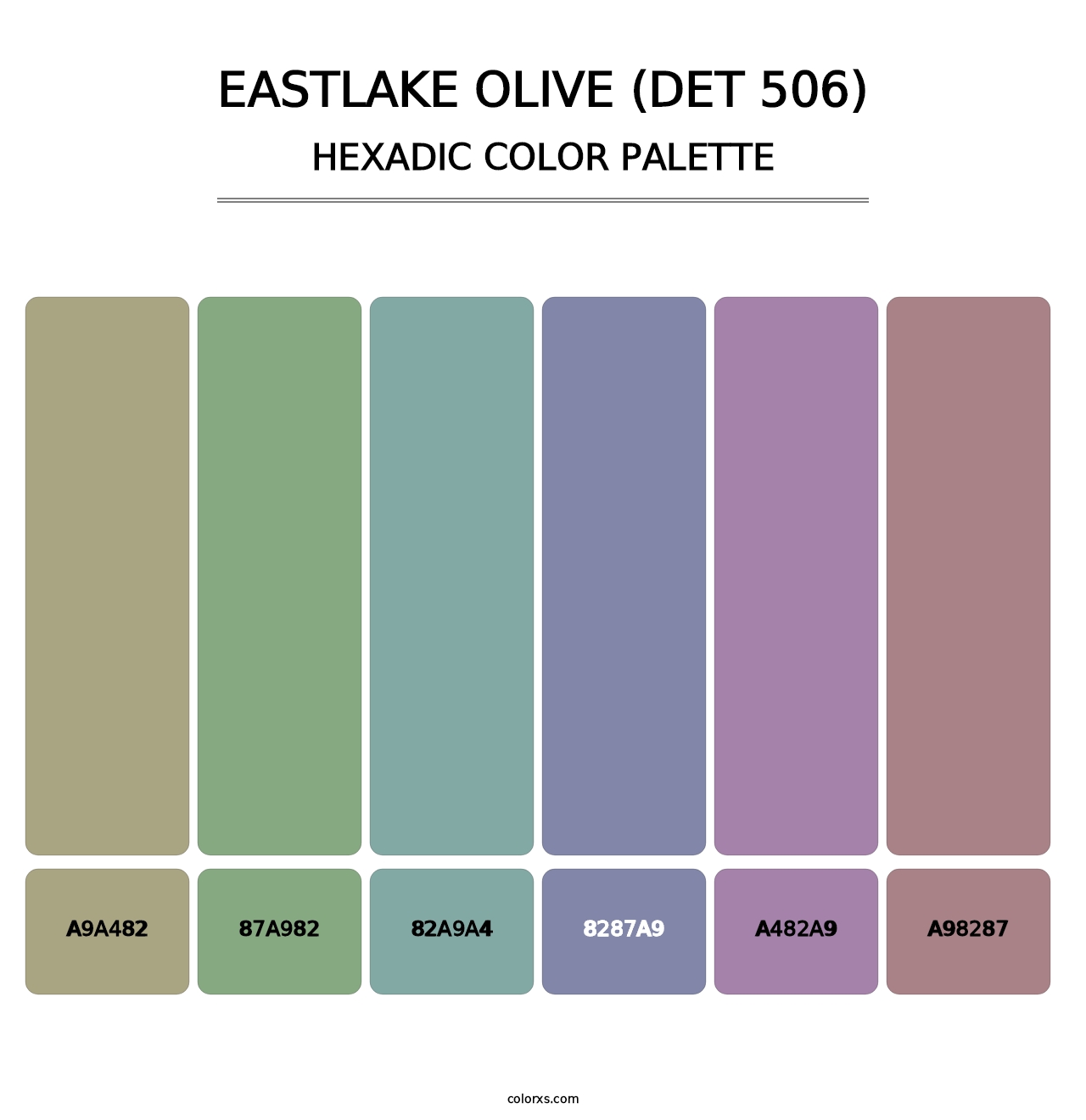 Eastlake Olive (DET 506) - Hexadic Color Palette