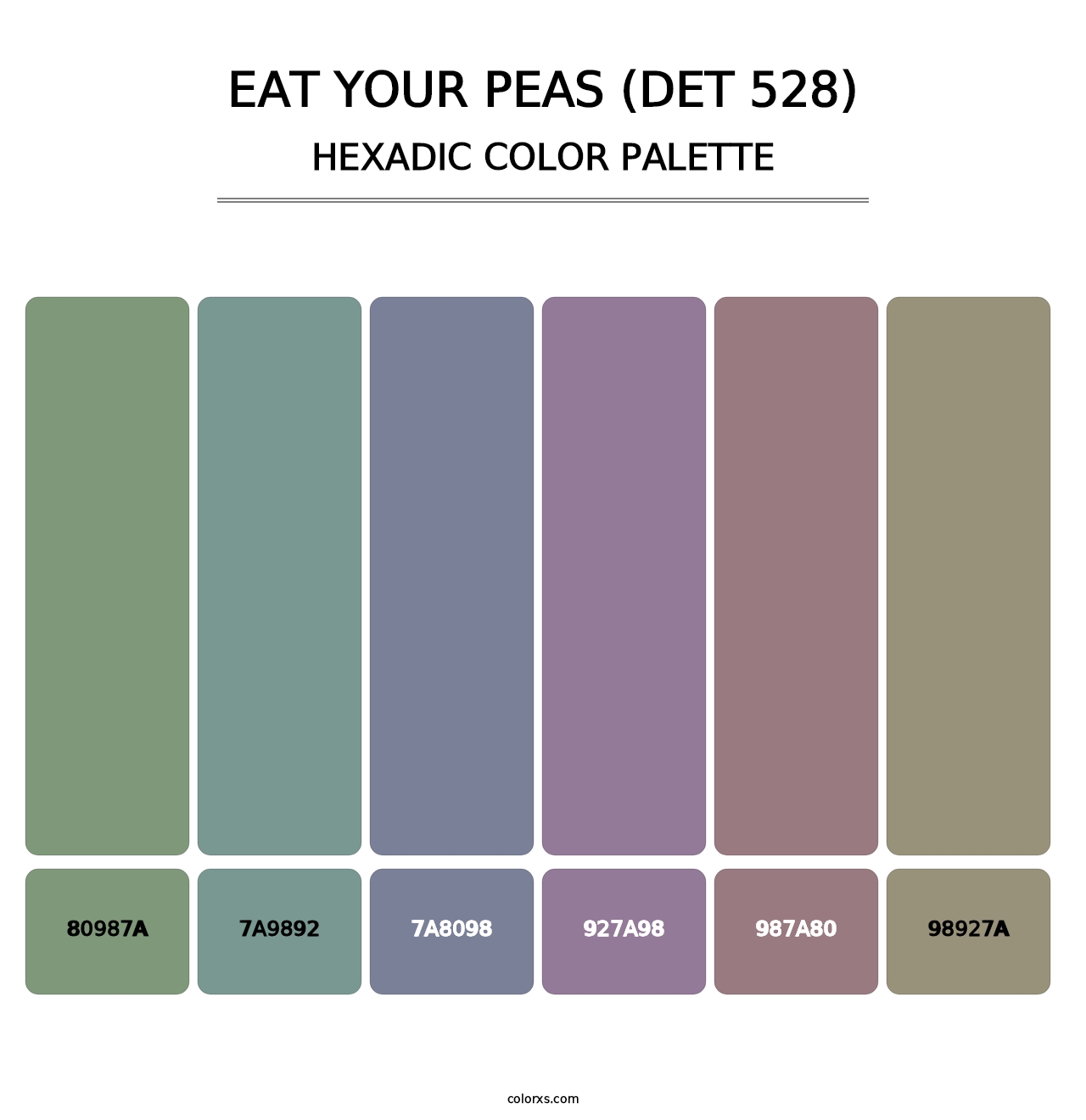 Eat Your Peas (DET 528) - Hexadic Color Palette