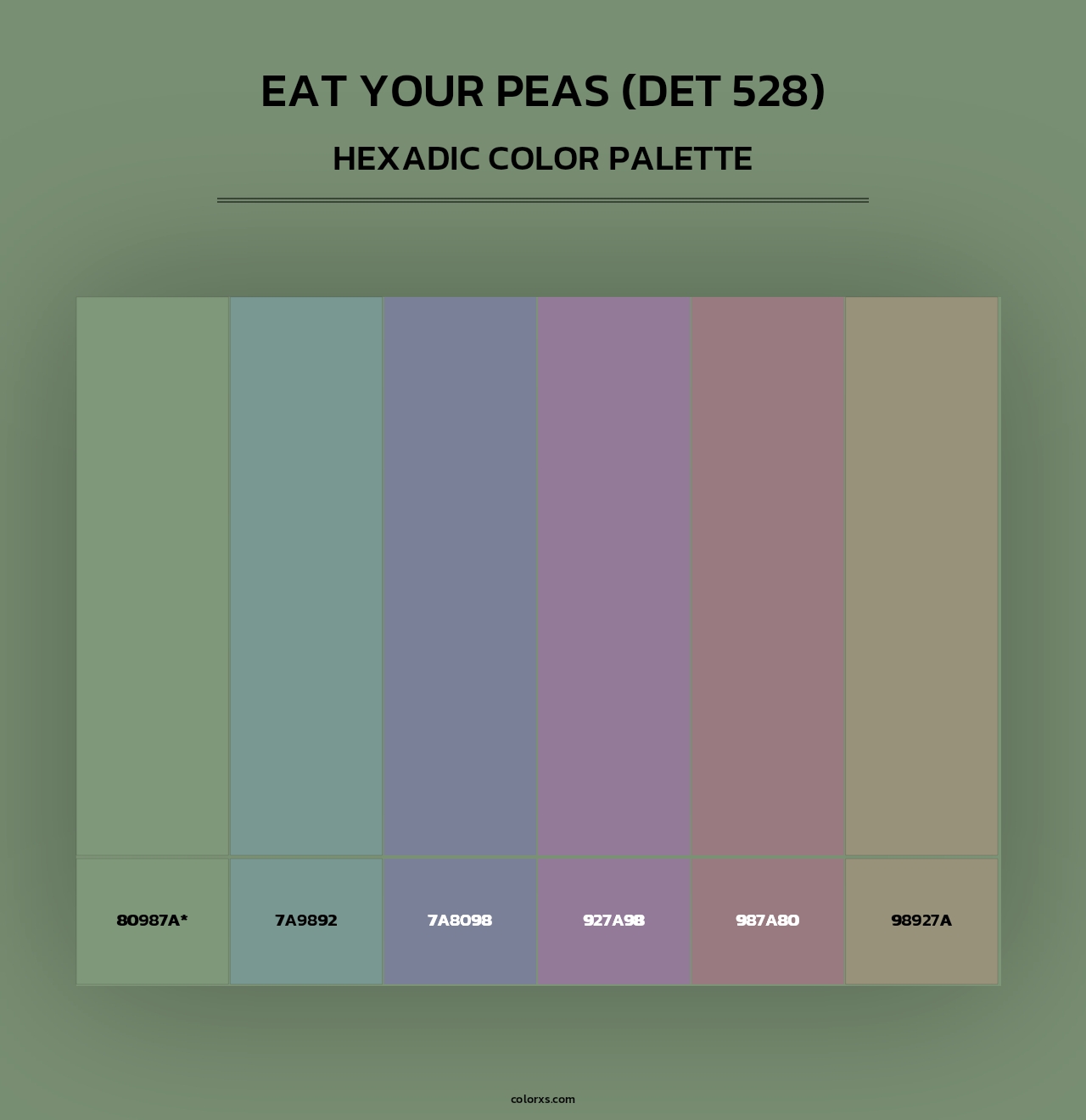 Eat Your Peas (DET 528) - Hexadic Color Palette