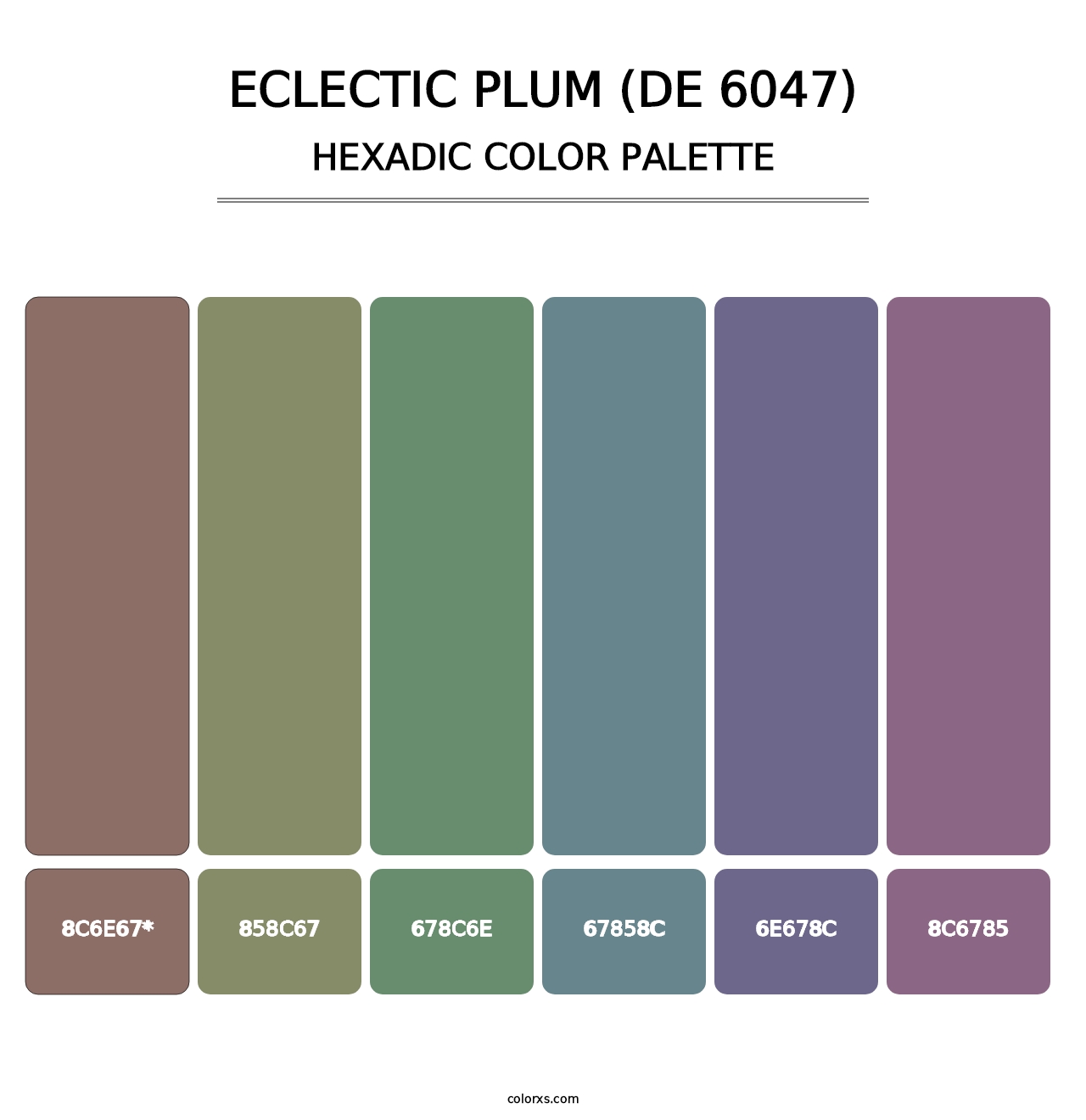 Eclectic Plum (DE 6047) - Hexadic Color Palette