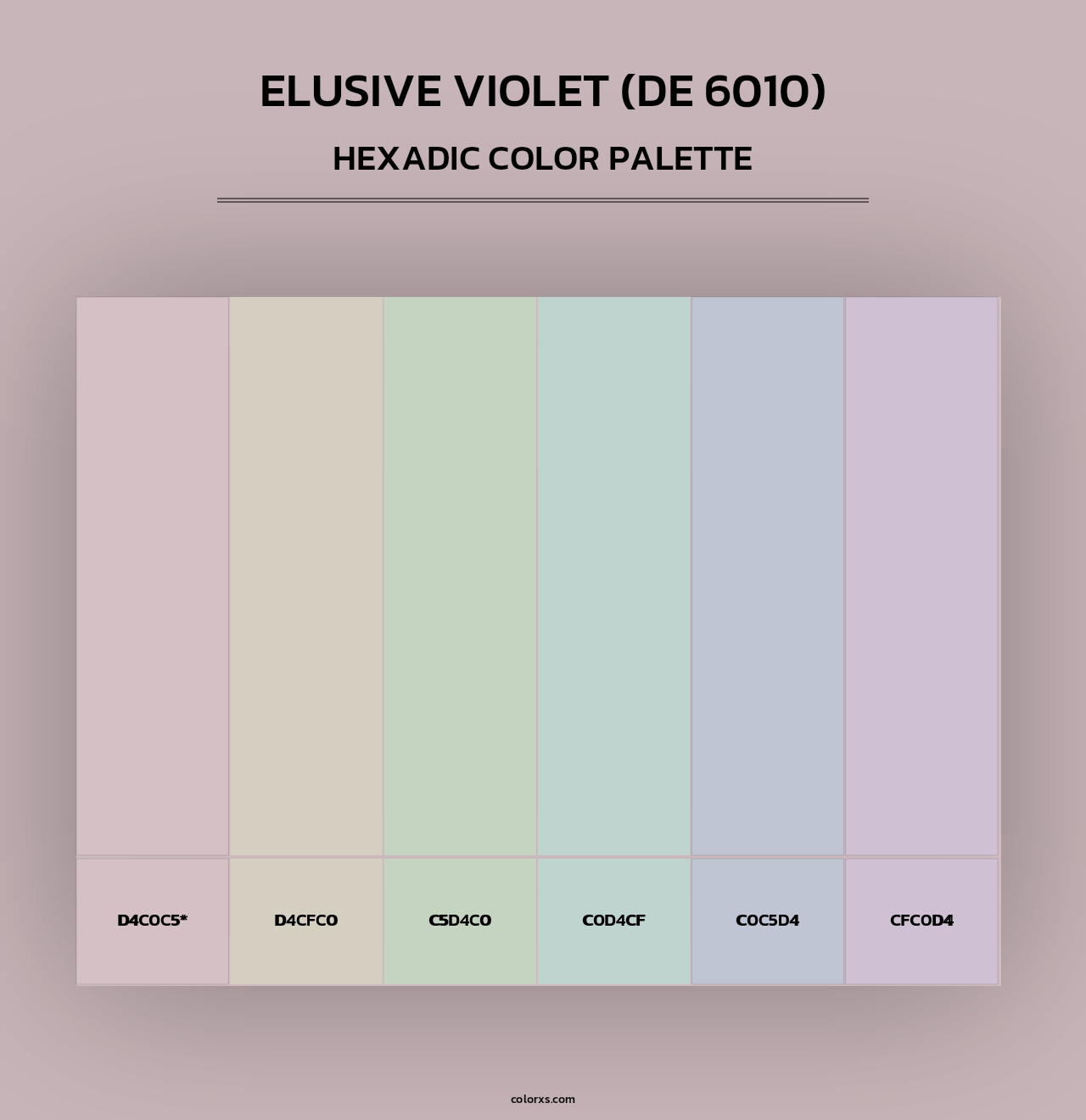 Elusive Violet (DE 6010) - Hexadic Color Palette