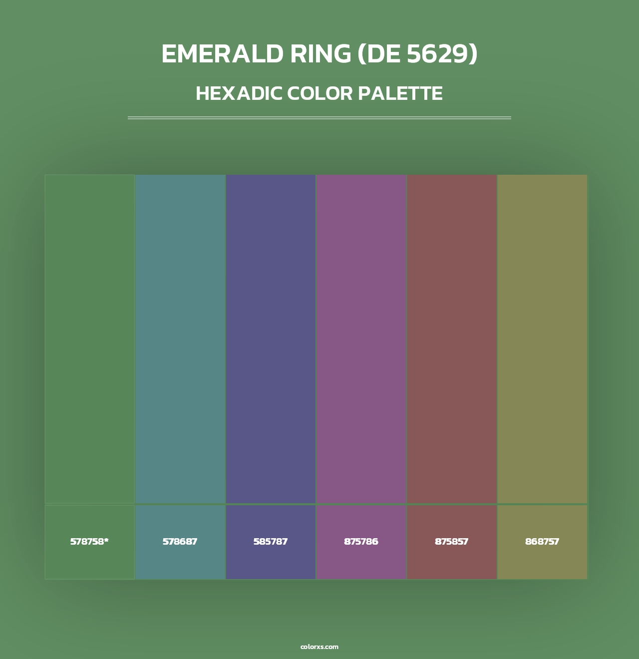 Emerald Ring (DE 5629) - Hexadic Color Palette