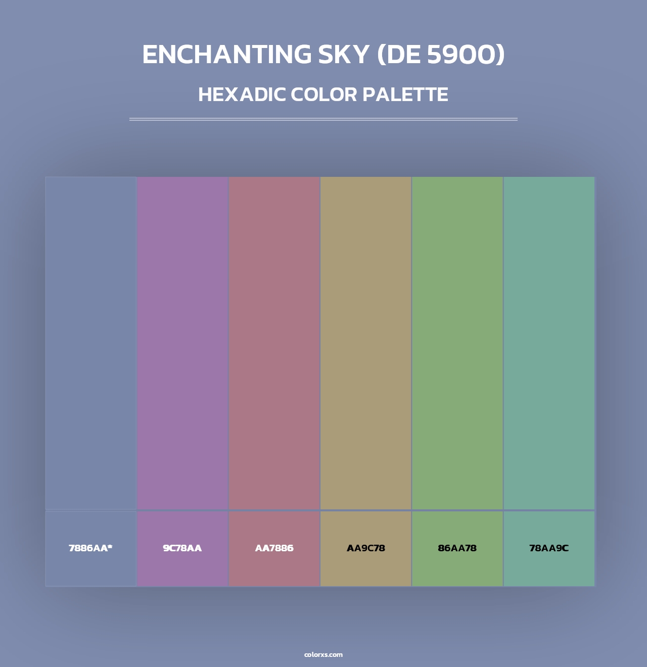 Enchanting Sky (DE 5900) - Hexadic Color Palette
