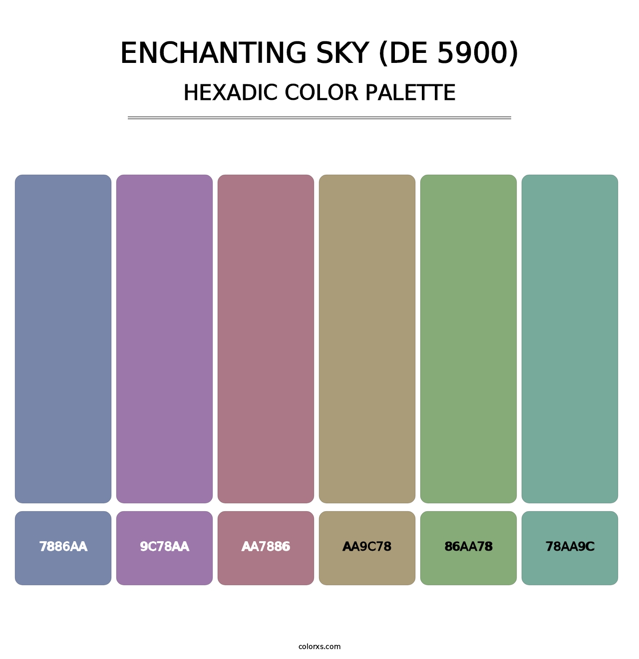 Enchanting Sky (DE 5900) - Hexadic Color Palette