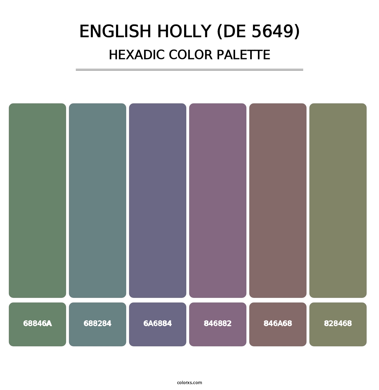 English Holly (DE 5649) - Hexadic Color Palette