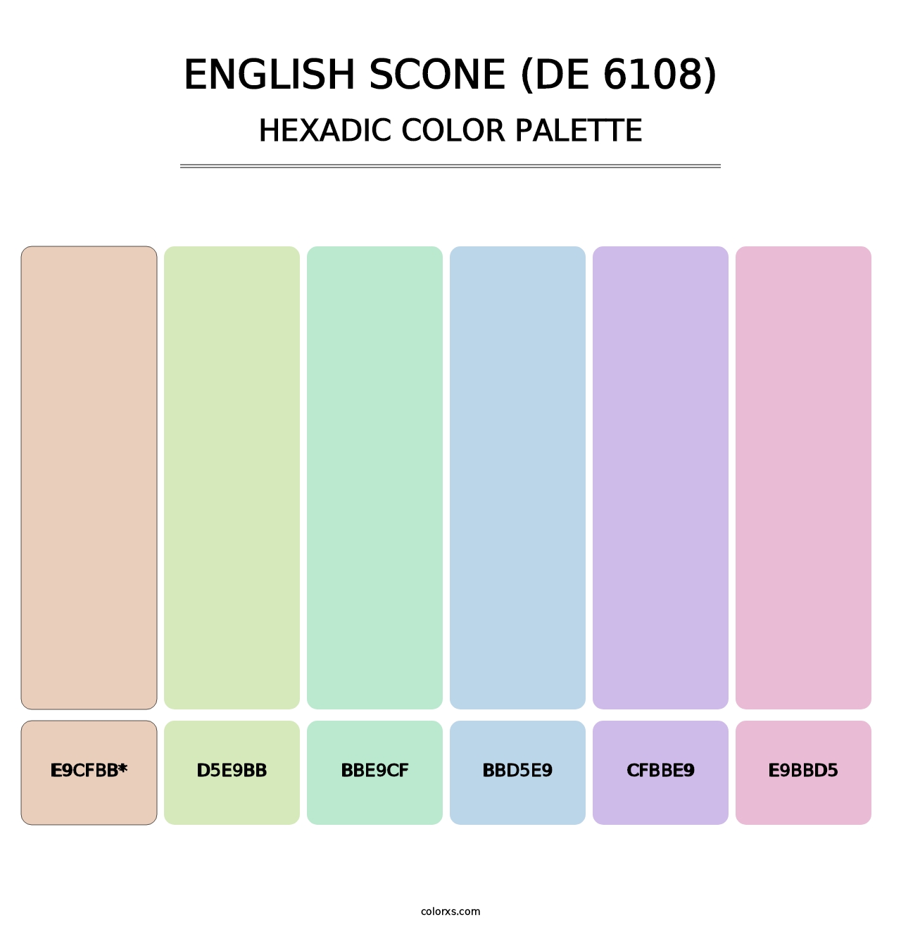 English Scone (DE 6108) - Hexadic Color Palette