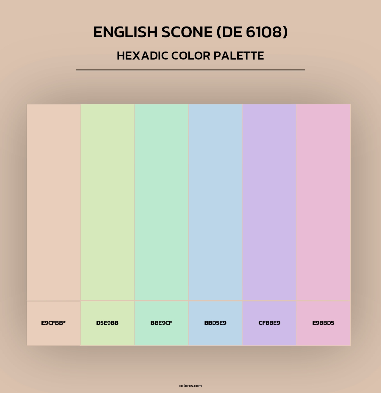 English Scone (DE 6108) - Hexadic Color Palette