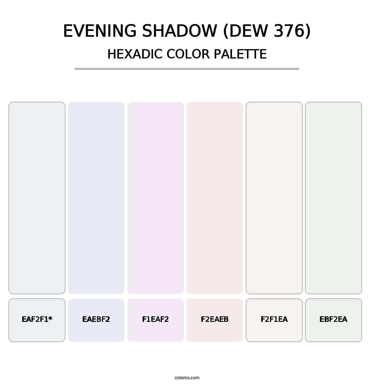 Evening Shadow (DEW 376) - Hexadic Color Palette