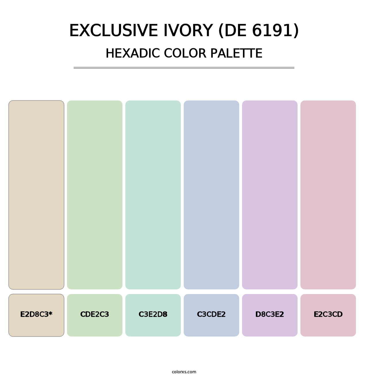 Exclusive Ivory (DE 6191) - Hexadic Color Palette