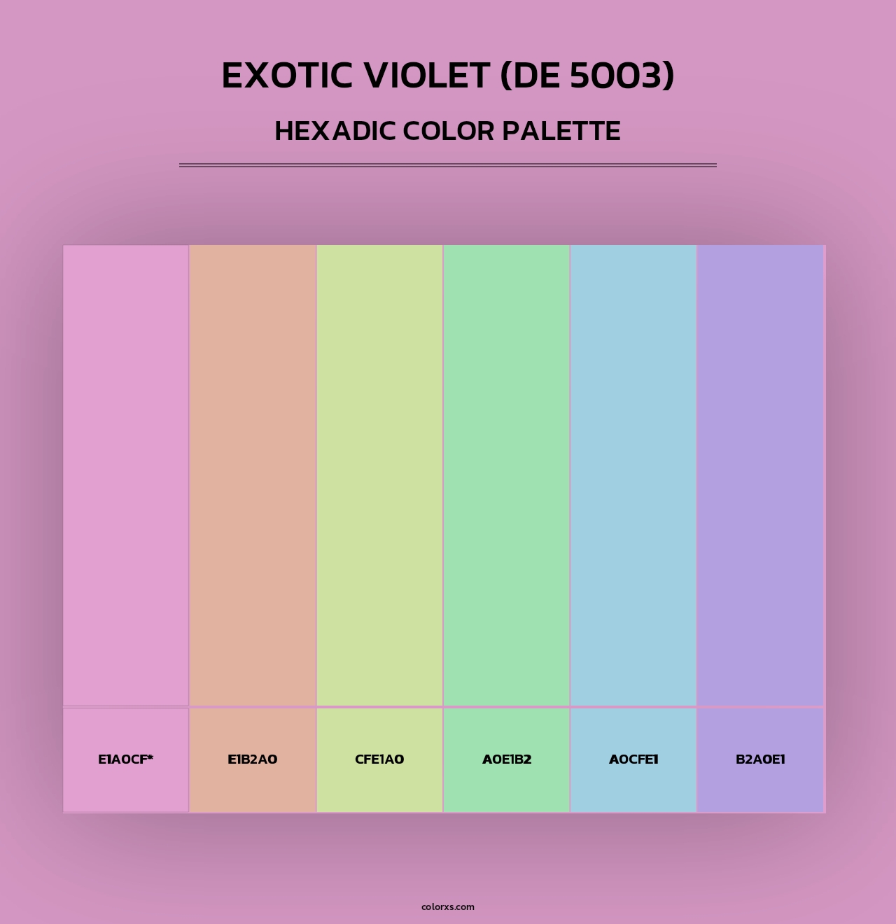 Exotic Violet (DE 5003) - Hexadic Color Palette