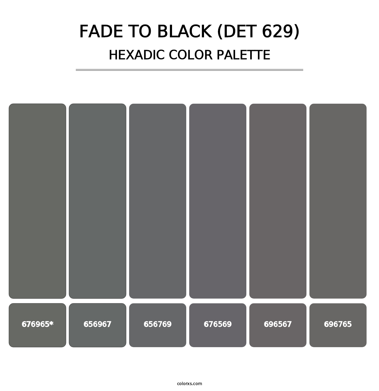 Fade to Black (DET 629) - Hexadic Color Palette