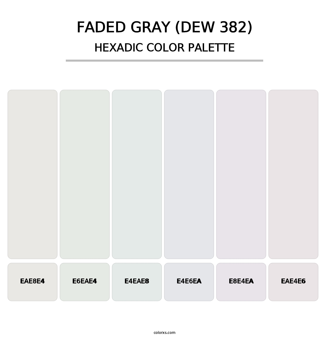 Faded Gray (DEW 382) - Hexadic Color Palette