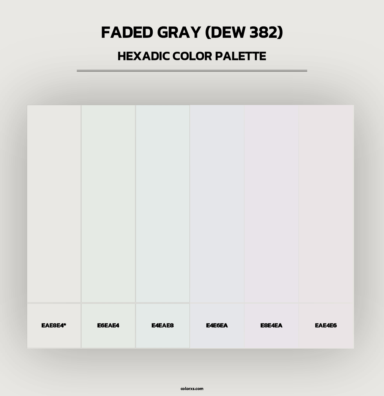 Faded Gray (DEW 382) - Hexadic Color Palette