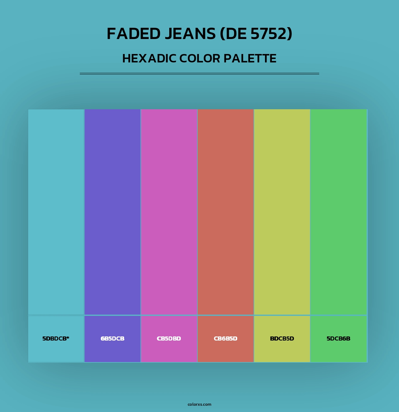 Faded Jeans (DE 5752) - Hexadic Color Palette