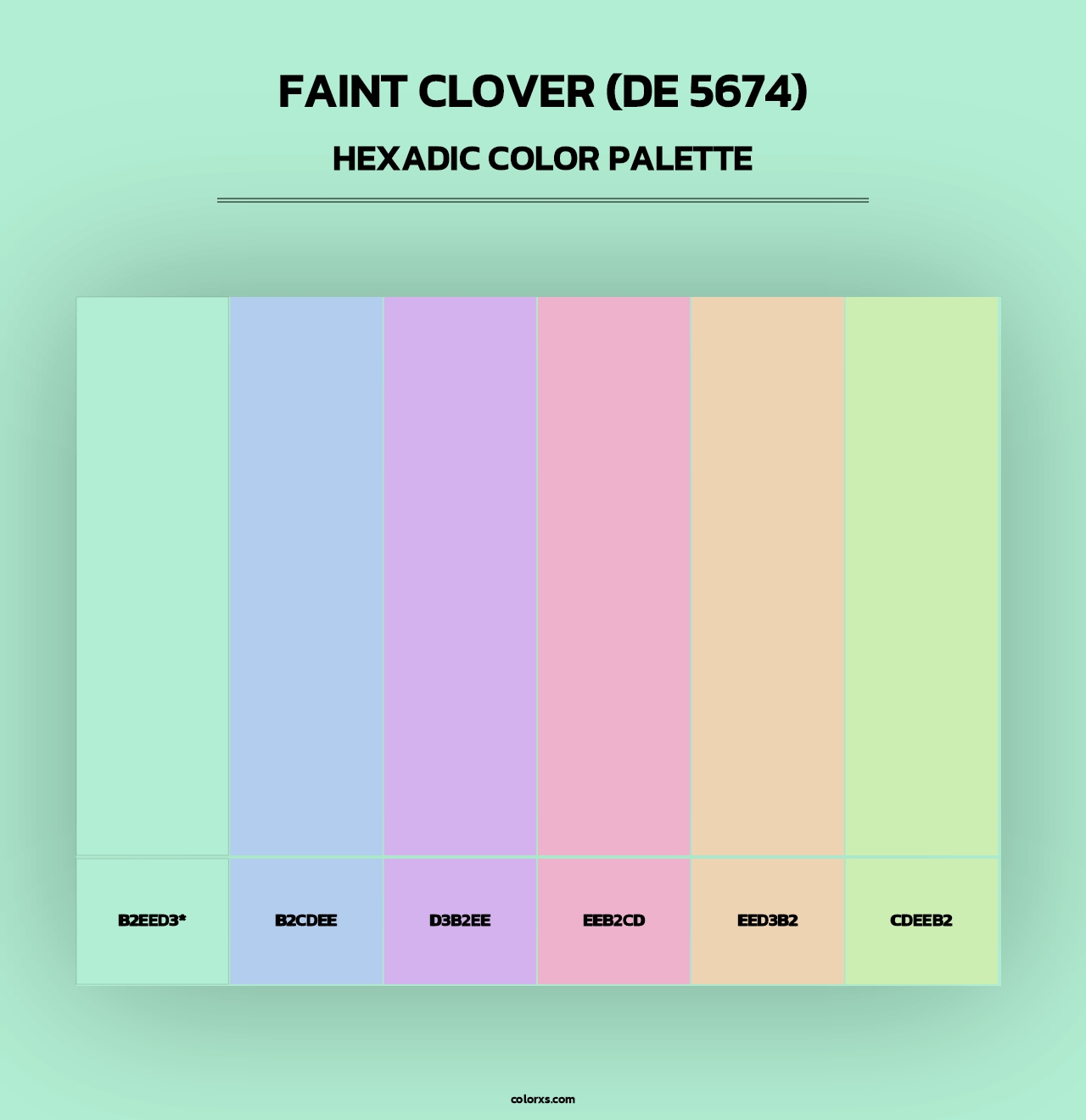Faint Clover (DE 5674) - Hexadic Color Palette