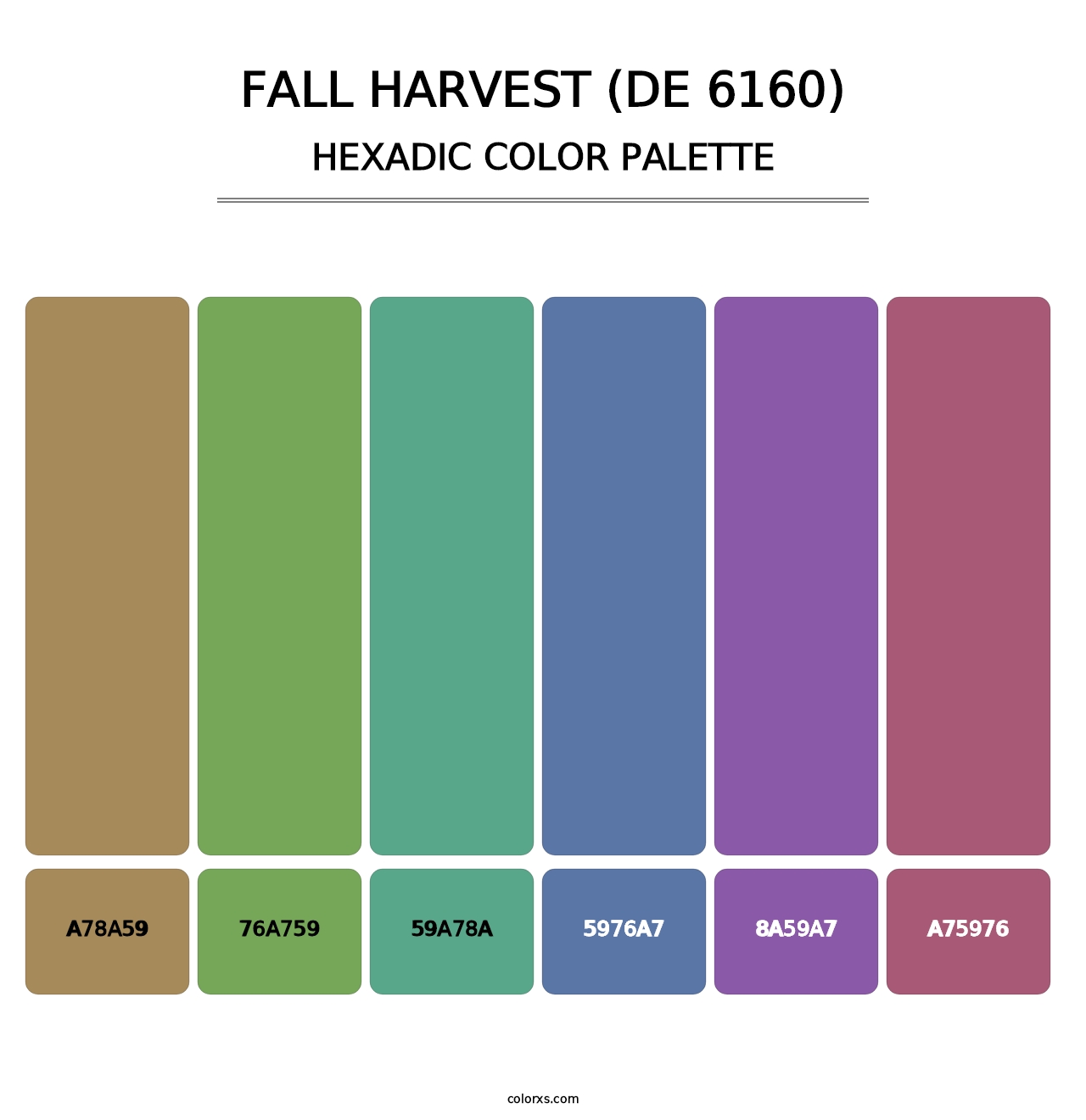 Fall Harvest (DE 6160) - Hexadic Color Palette